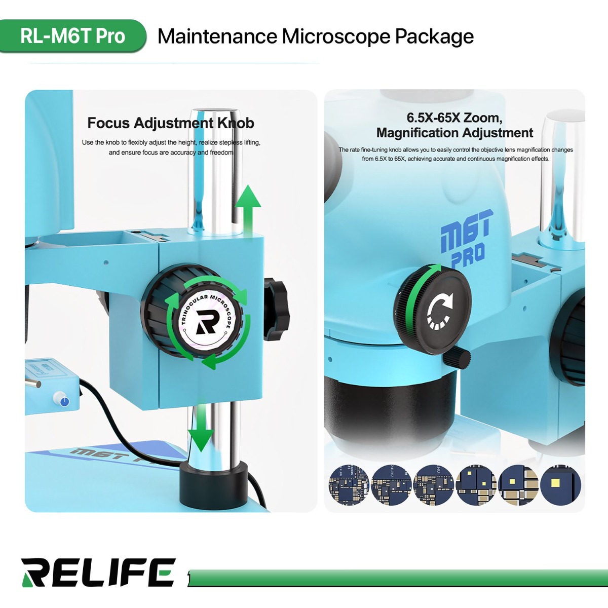 مجموعة مجهر الصيانة RELIFE RL-M6T Pro