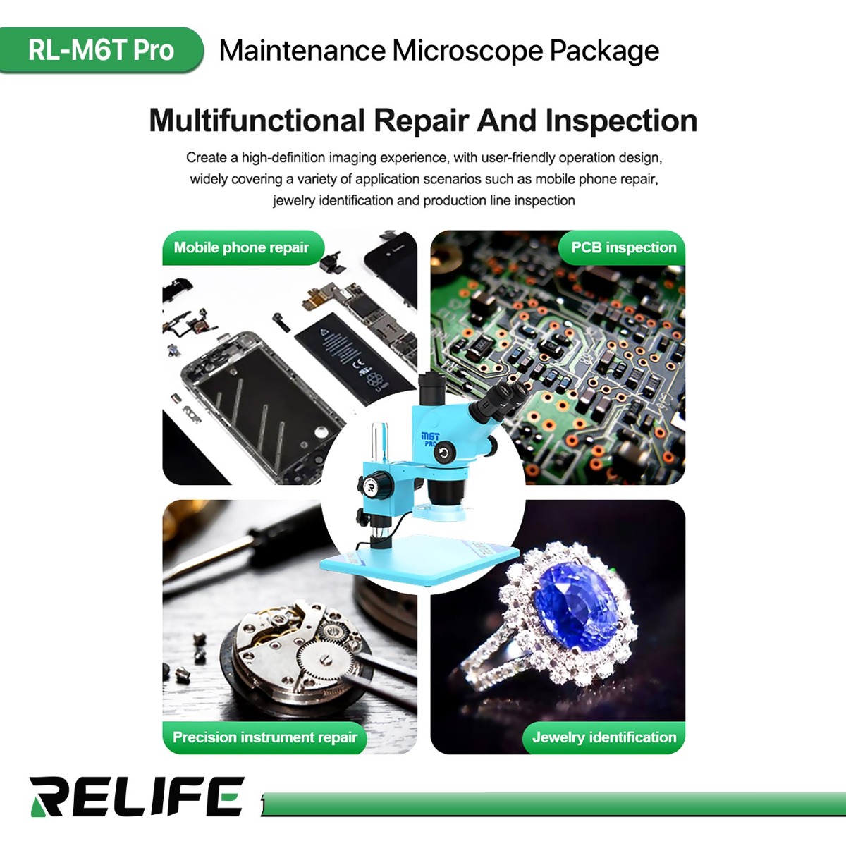RELIFE RL-M6T Pro Maintenance Microscope Package