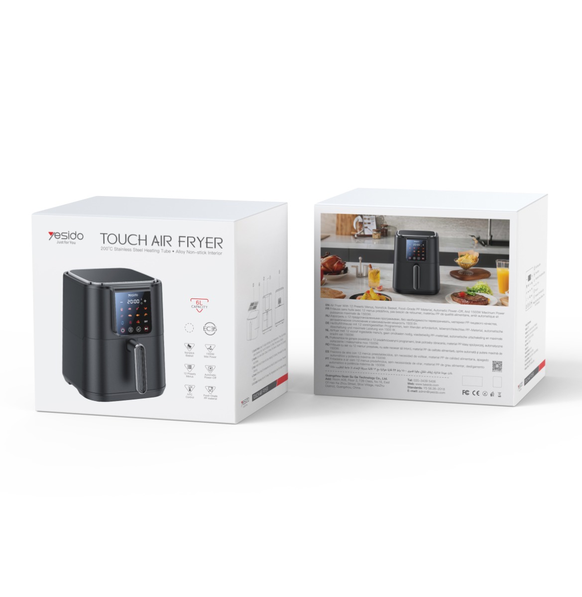 قلاية هوائية YESIDO EC35 6L