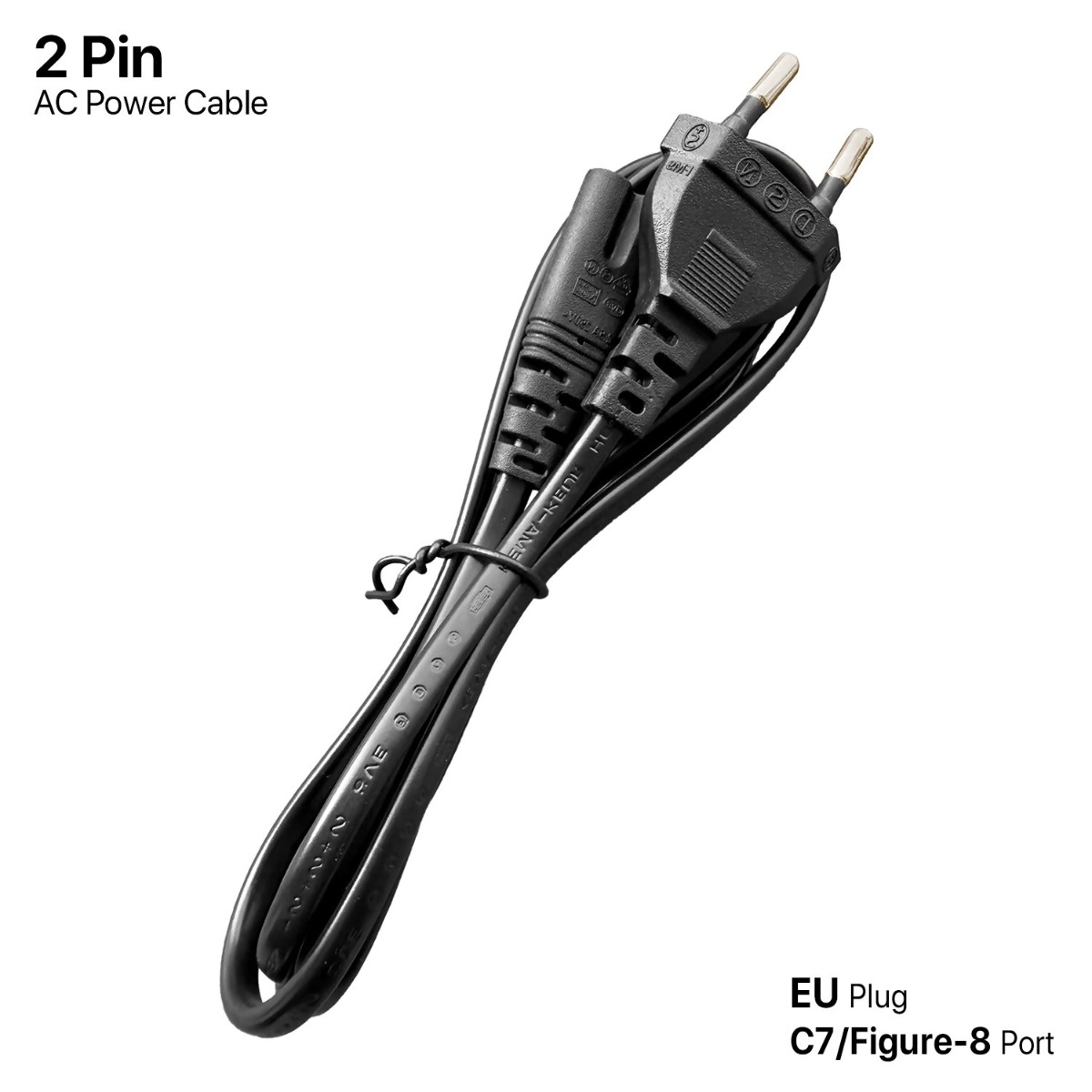 2Pin EU AC Power Cable