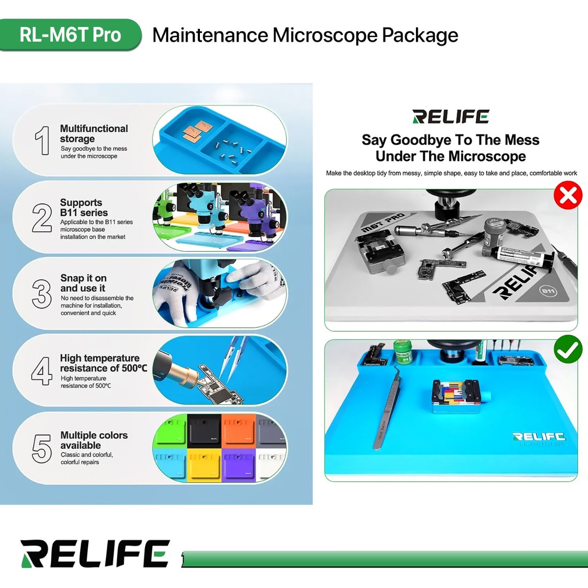 RELIFE RL-M6T Pro Maintenance Microscope Package
