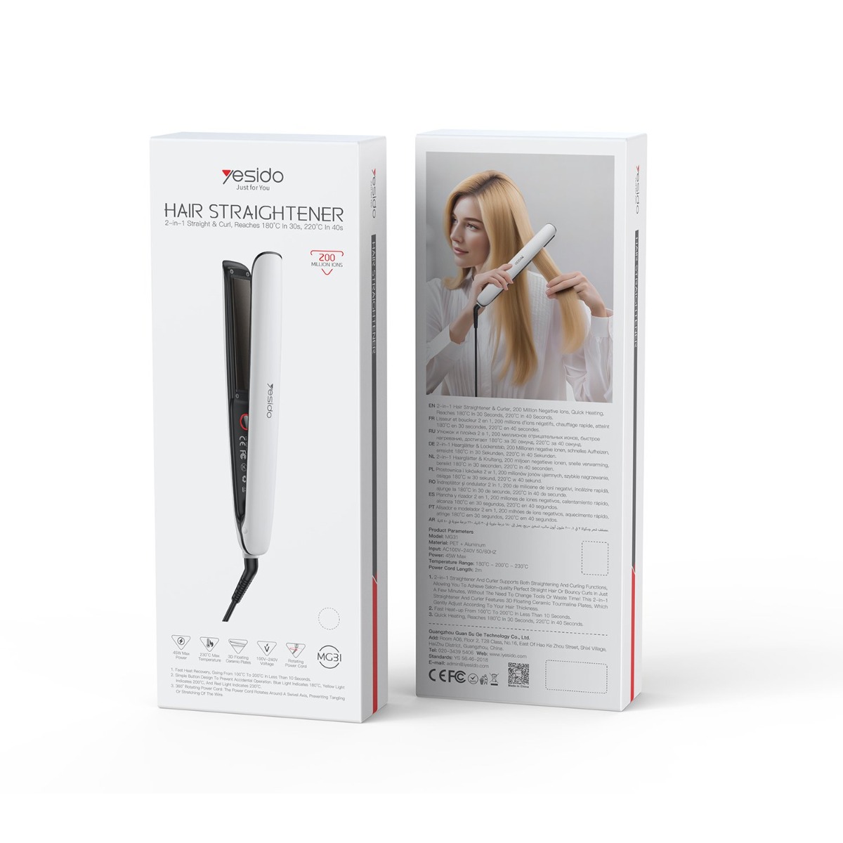ستريتنر شعر YESIDO MG31 45W