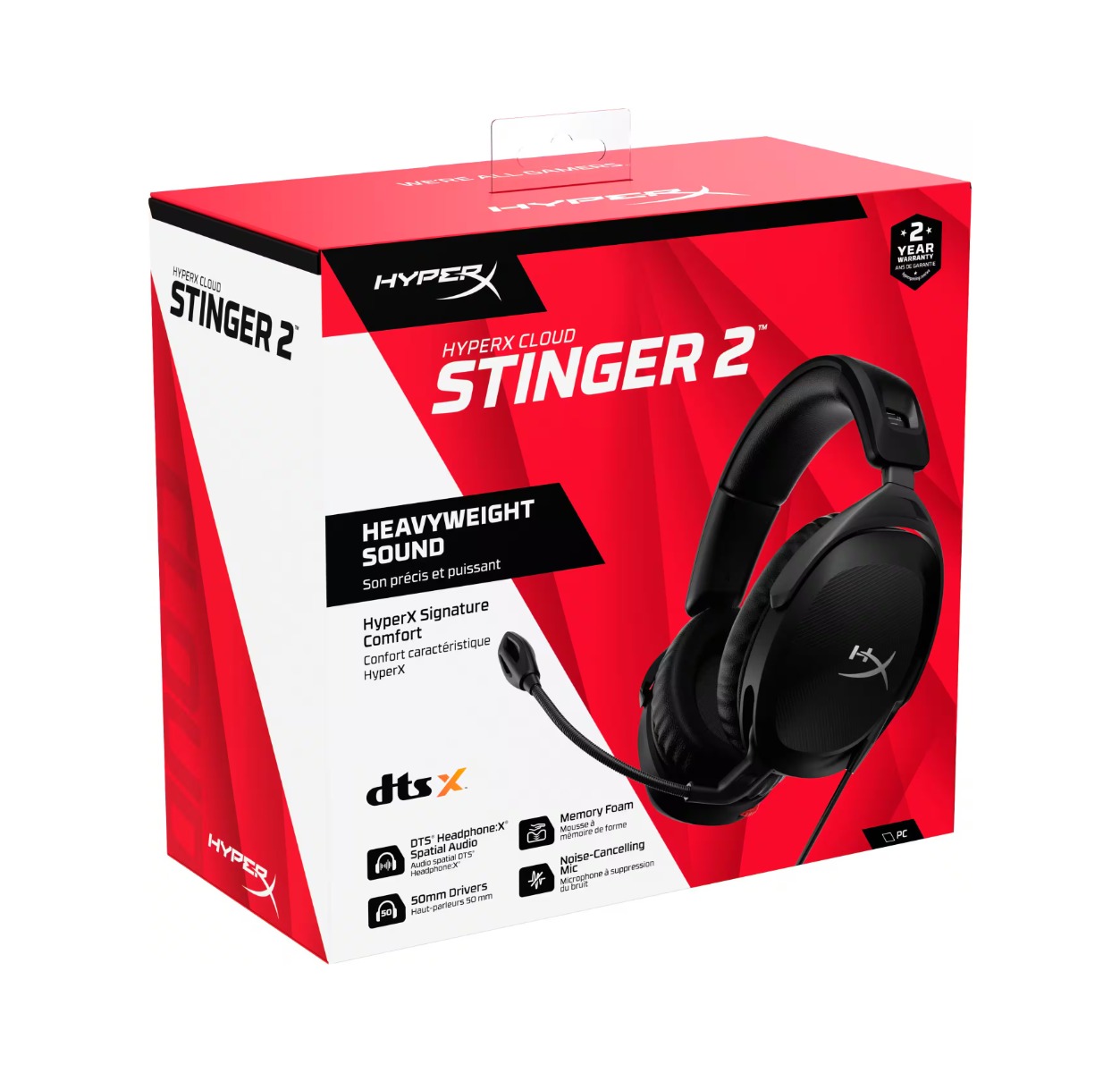 سماعة الرأس HyperX Cloud Stinger 2 سلكية لألعاب الكمبيوتر