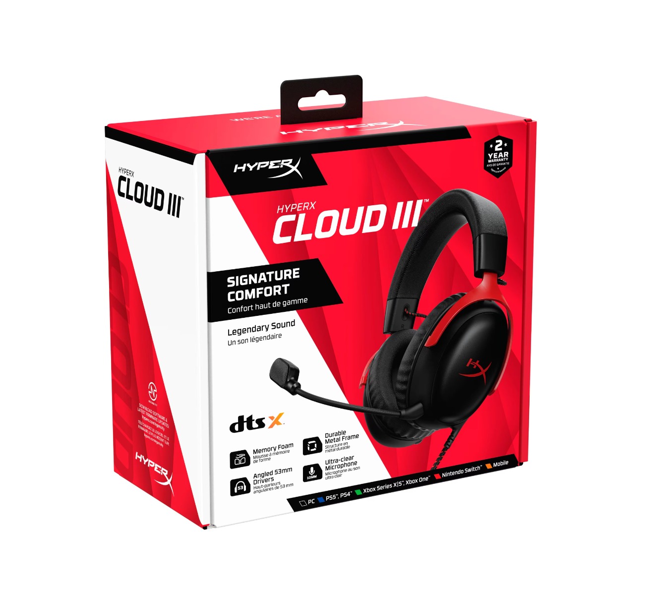 سماعة الرأس HyperX Cloud 3 سلكية لألعاب الكمبيوتر