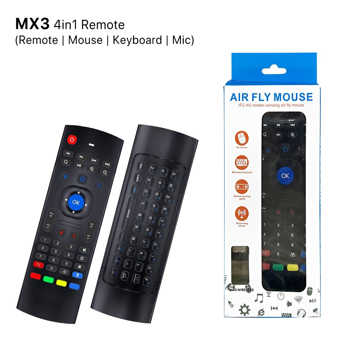 (ريموت | ماوس | كيبورد | مايك) MX3 4in1