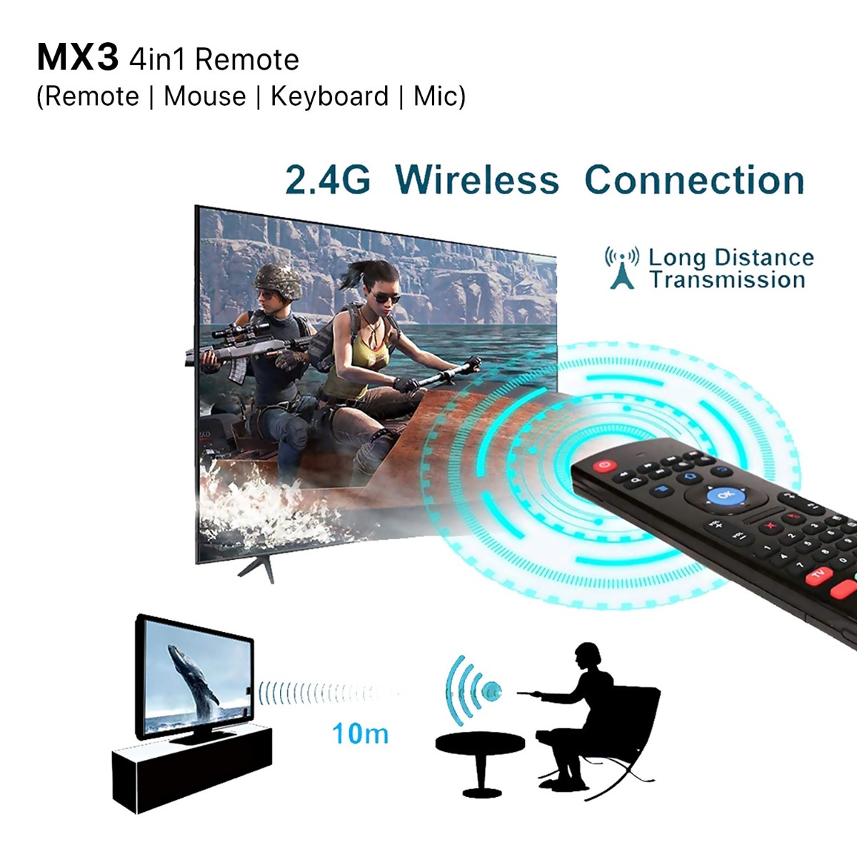 MX3 4in1 (Remote | Mouse | Keyboard | Mic)