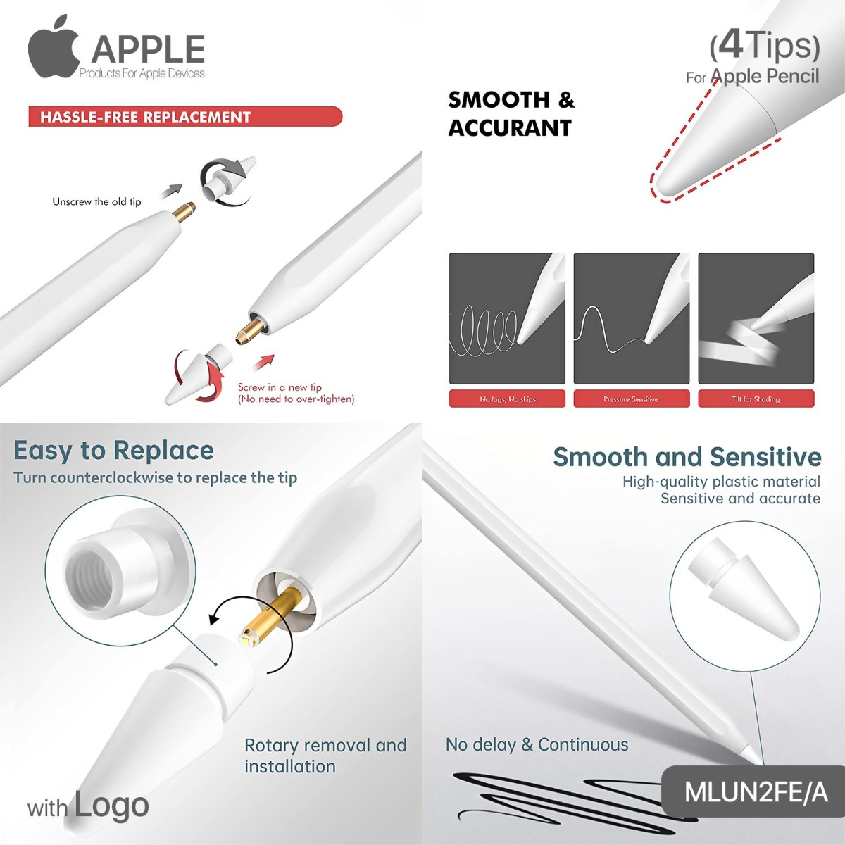 Apple Pencil Tips with Logo