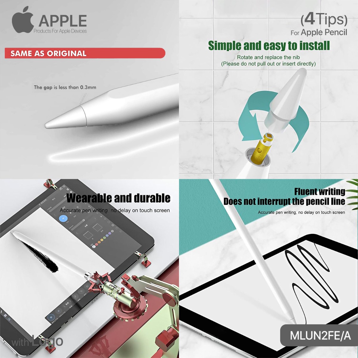 Apple Pencil Tips with Logo