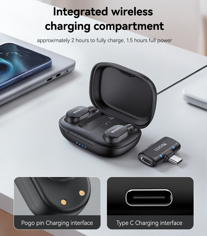 YESIDO KR24 Lightning Dual Wireless Microphone For iPhone