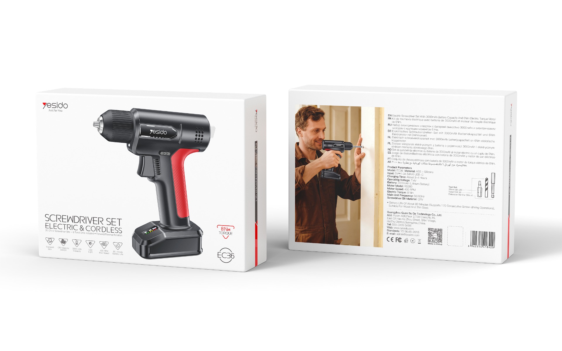 YESIDO EC36 Electric Drill and Screwdriver