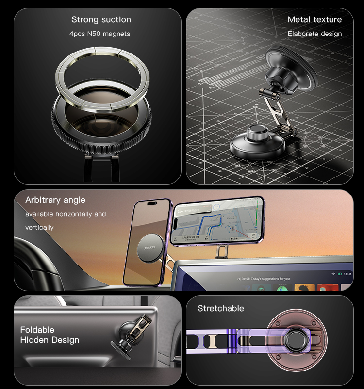 YESIDO C199 Magnetic Mobile Phone Holder with MagSafe