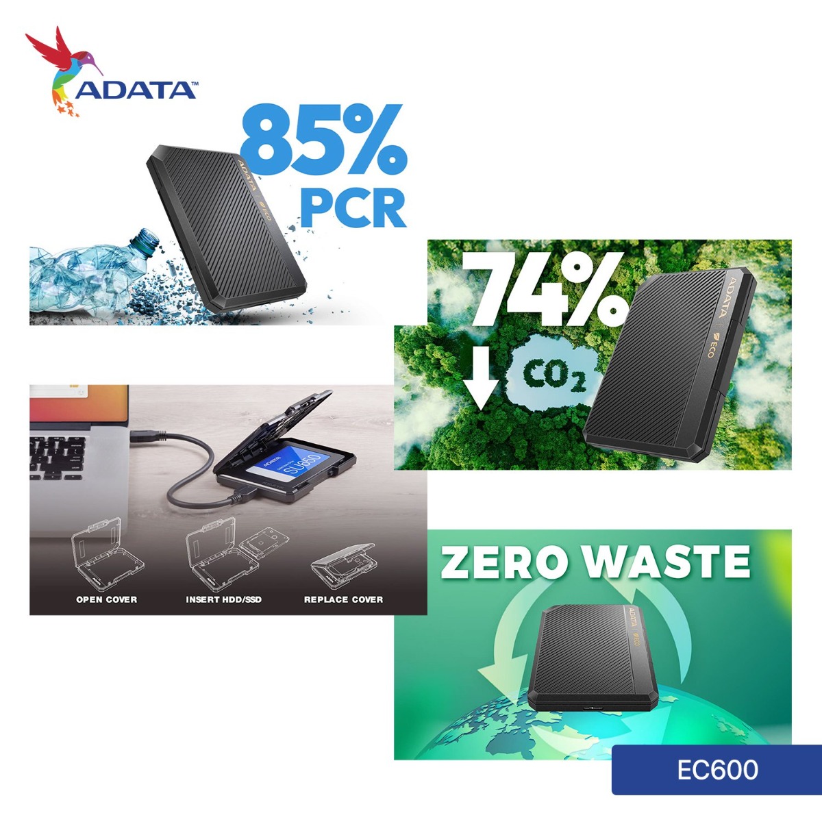 حاضنة ADATA ED600 External HDD/SSD