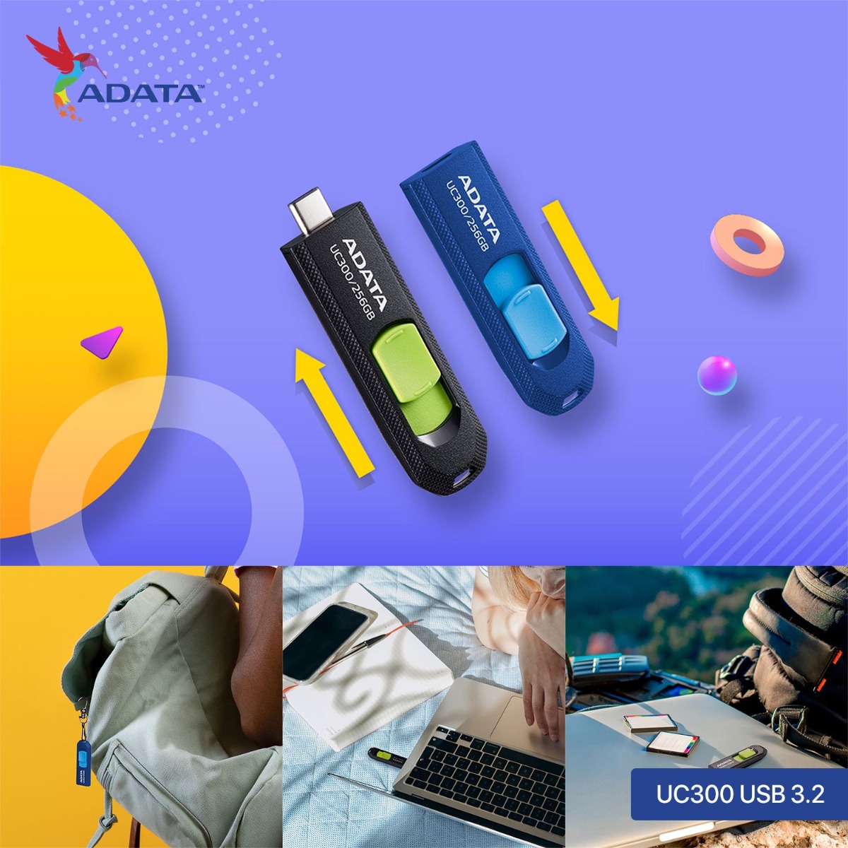 ADATA UC300 USB 3.2 Type-C Original Flash