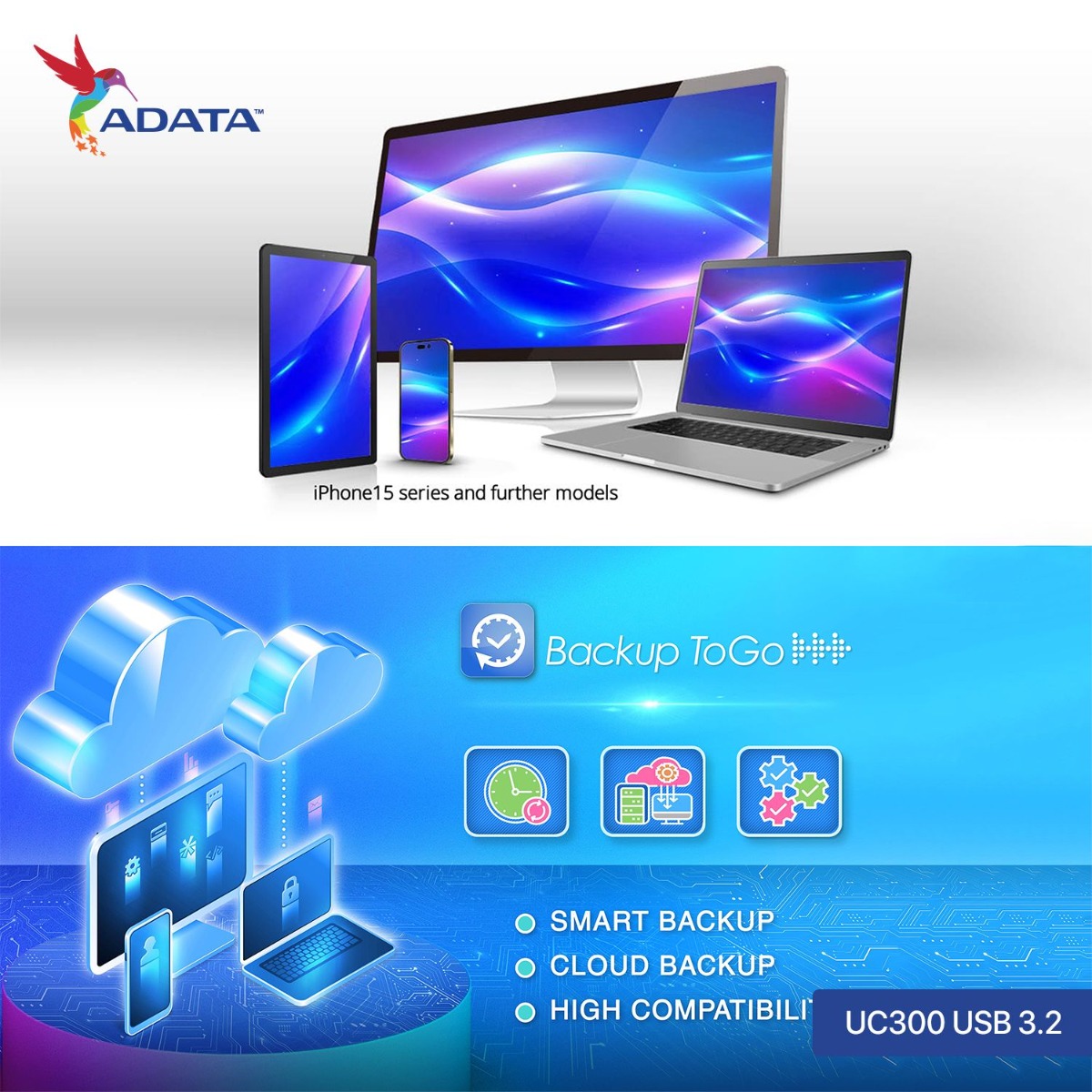ADATA UC300 USB 3.2 Type-C Original Flash