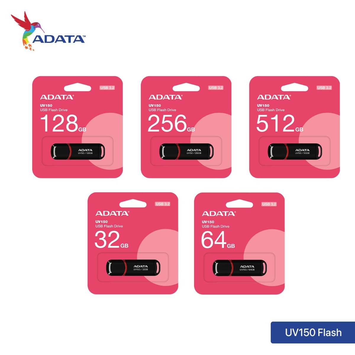 فلاشة ADATA UV150 USB 3.2 الأصلية