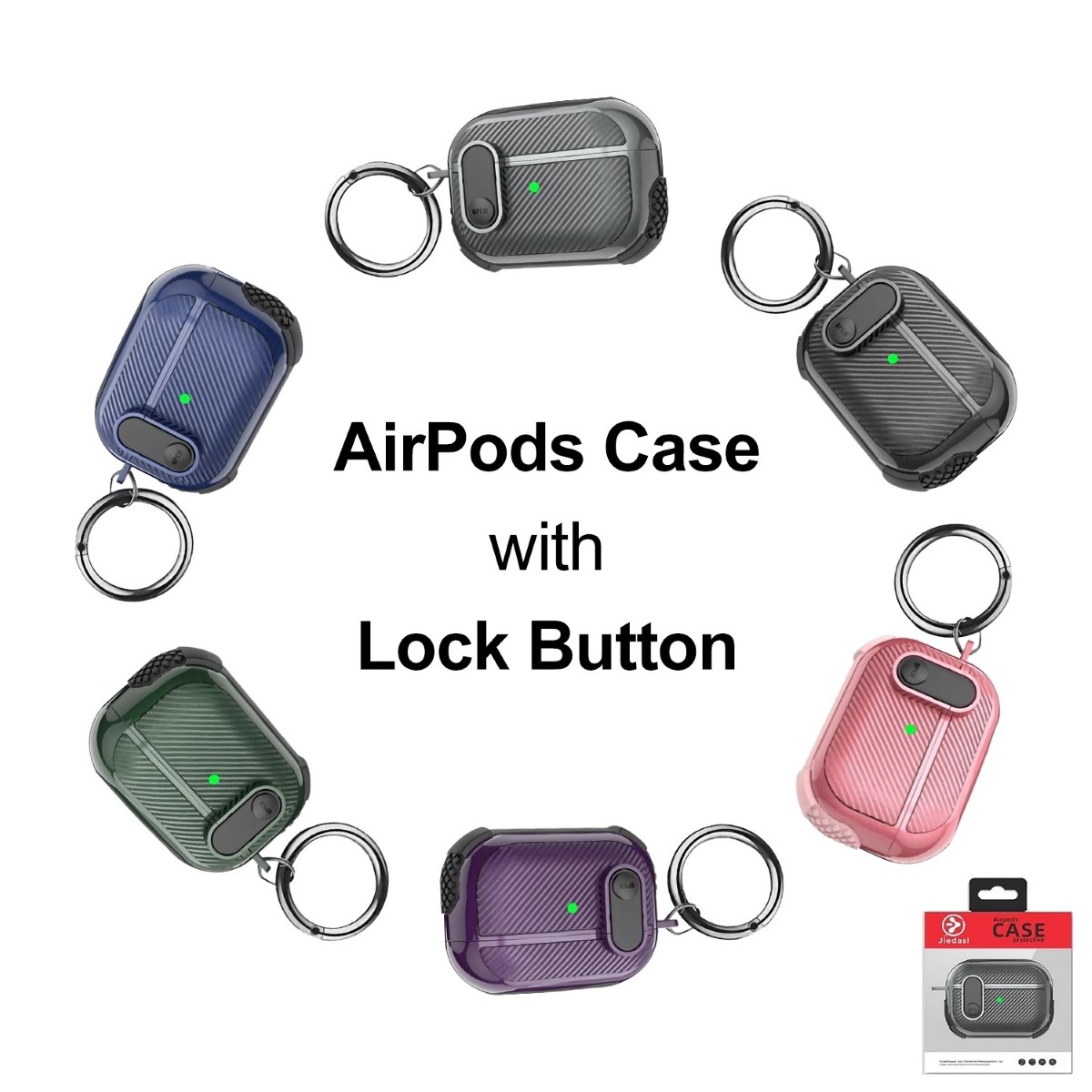 AirPods Case with Lock Button