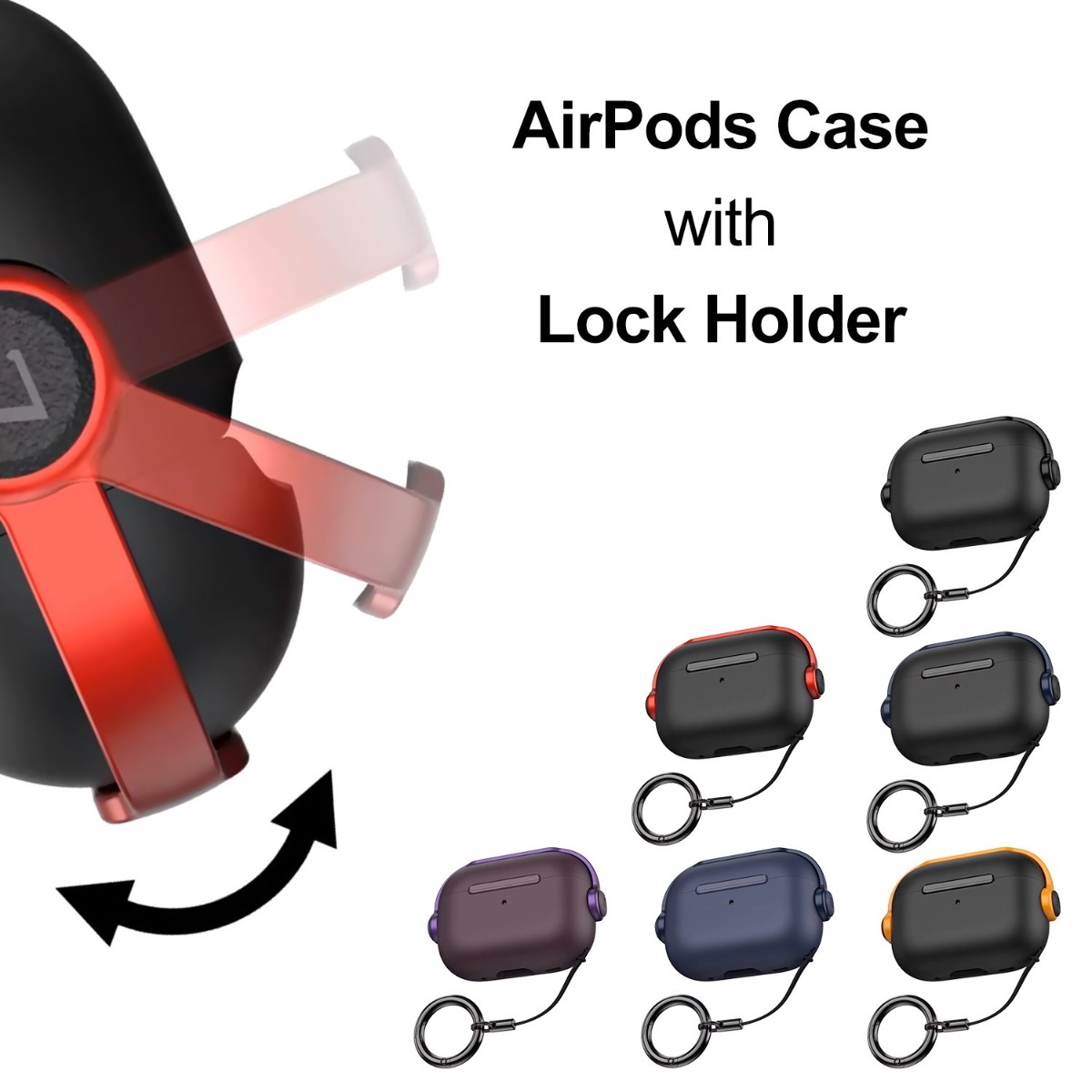 AirPods Case with Lock Holder