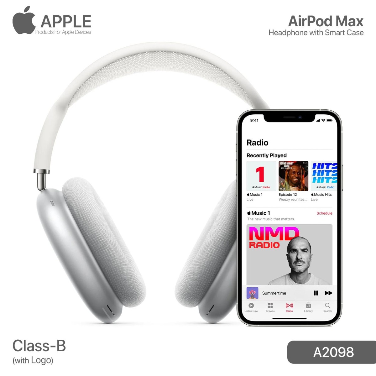 AirPods Max Bluetooth Headphone with Logo (Class-B)