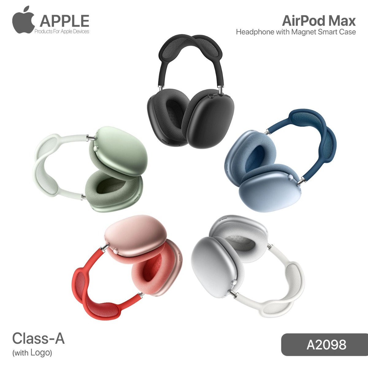 AirPods Max Bluetooth Headphone with Logo (Class-A) | AtoZ