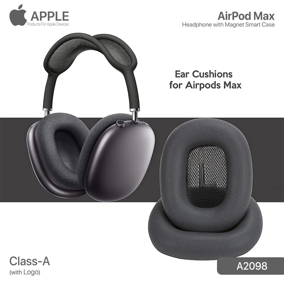 AirPods Max Bluetooth Headphone with Logo (Class-A) | AtoZ