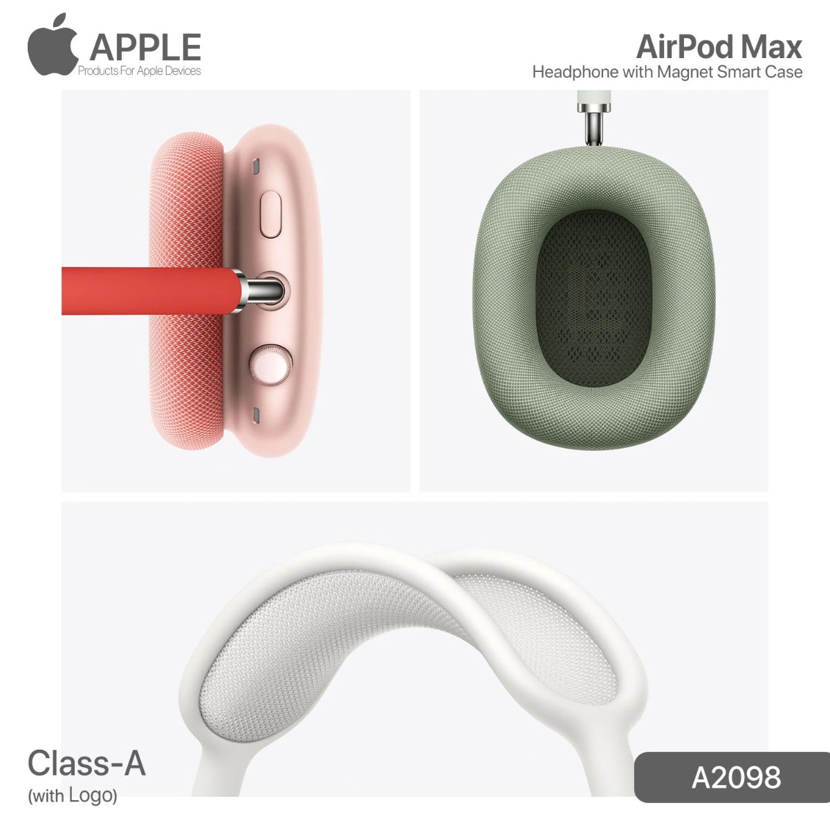 AirPods Max Bluetooth Headphone with Logo (Class-A)