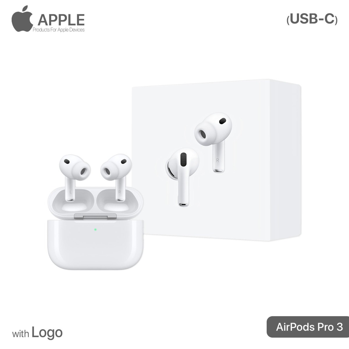 سماعة أذن AirPods Pro 3 بلوتوث مع لوجو