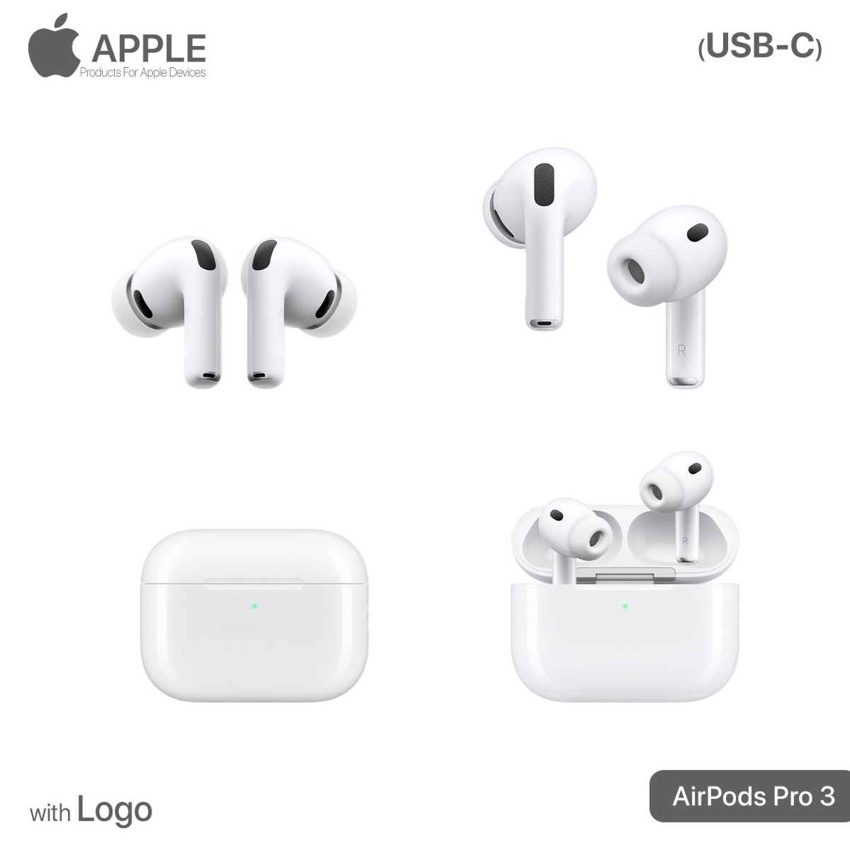 سماعة أذن AirPods Pro 3 بلوتوث مع لوجو