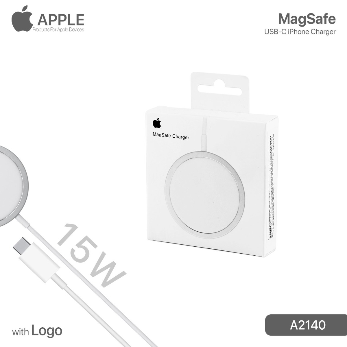 Apple 15W MagSafe Charger with Logo