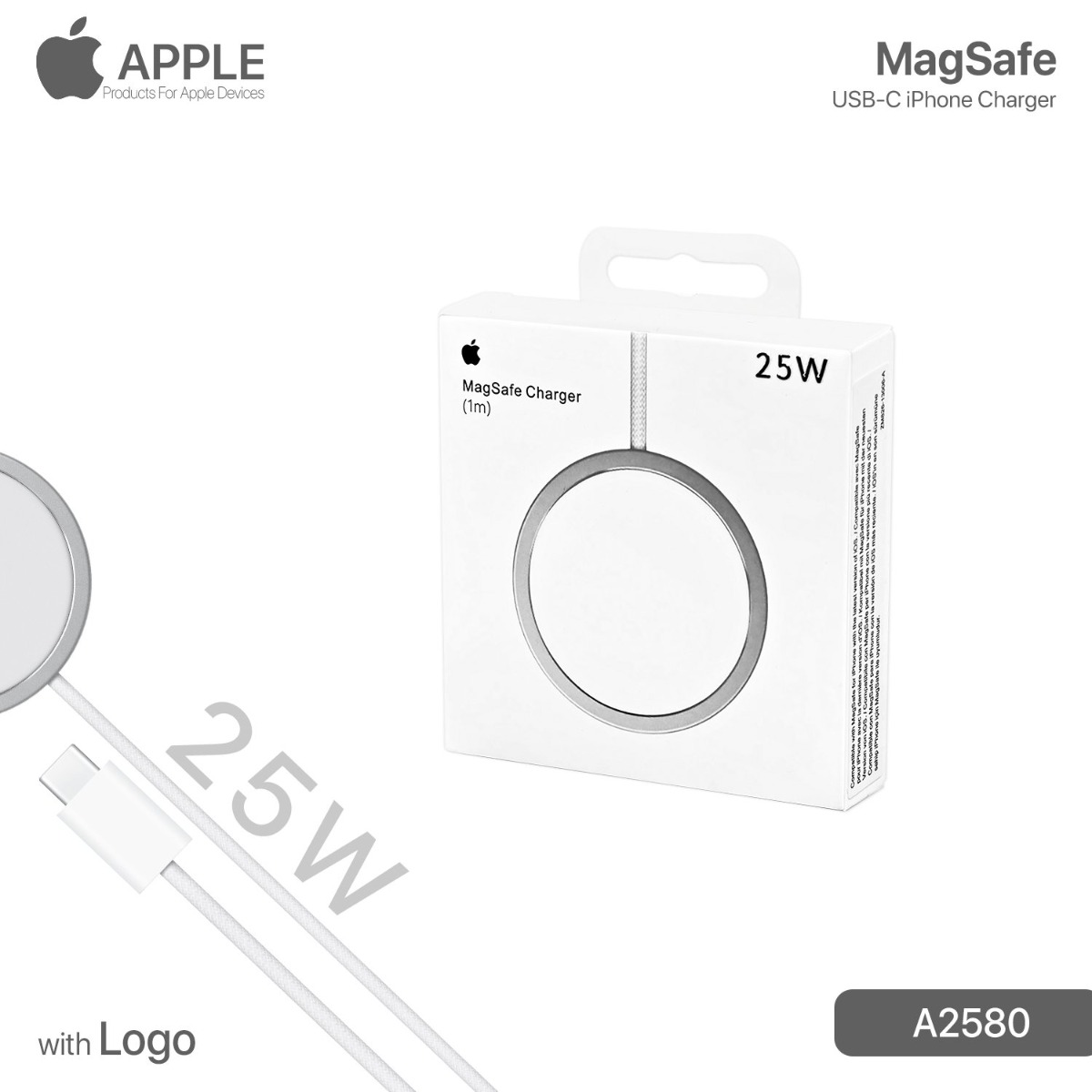 Apple 25W MagSafe Charger with Logo