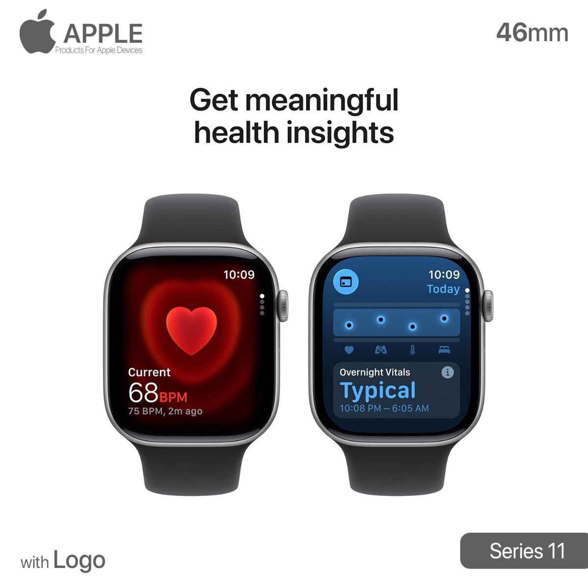 Apple Series 11 Smart Watch (46mm) with Logo