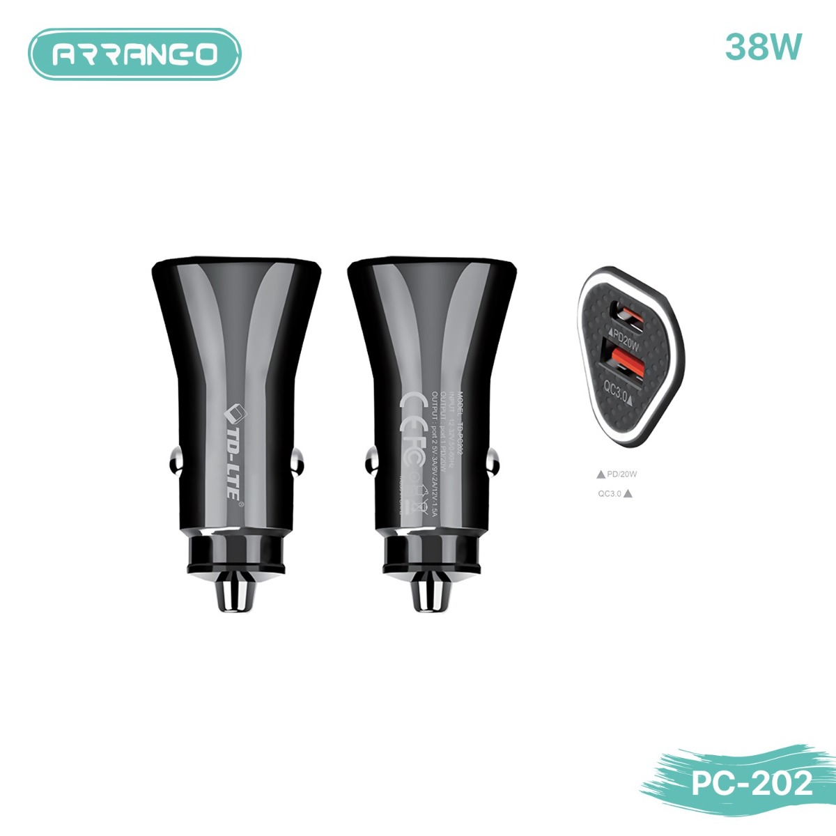 ARRANCO PC202 38W PD Car Charger