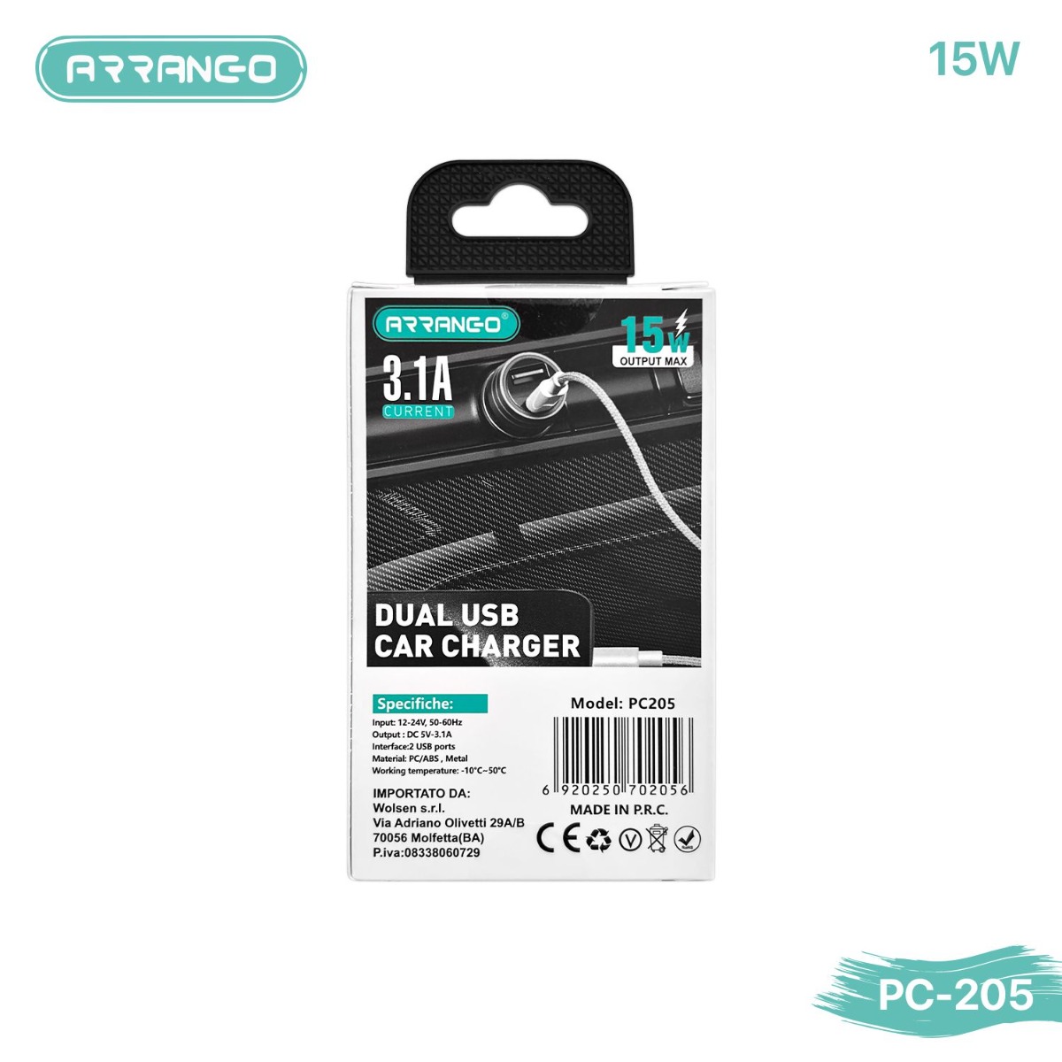 ARRANCO PC205 15W Car Charger