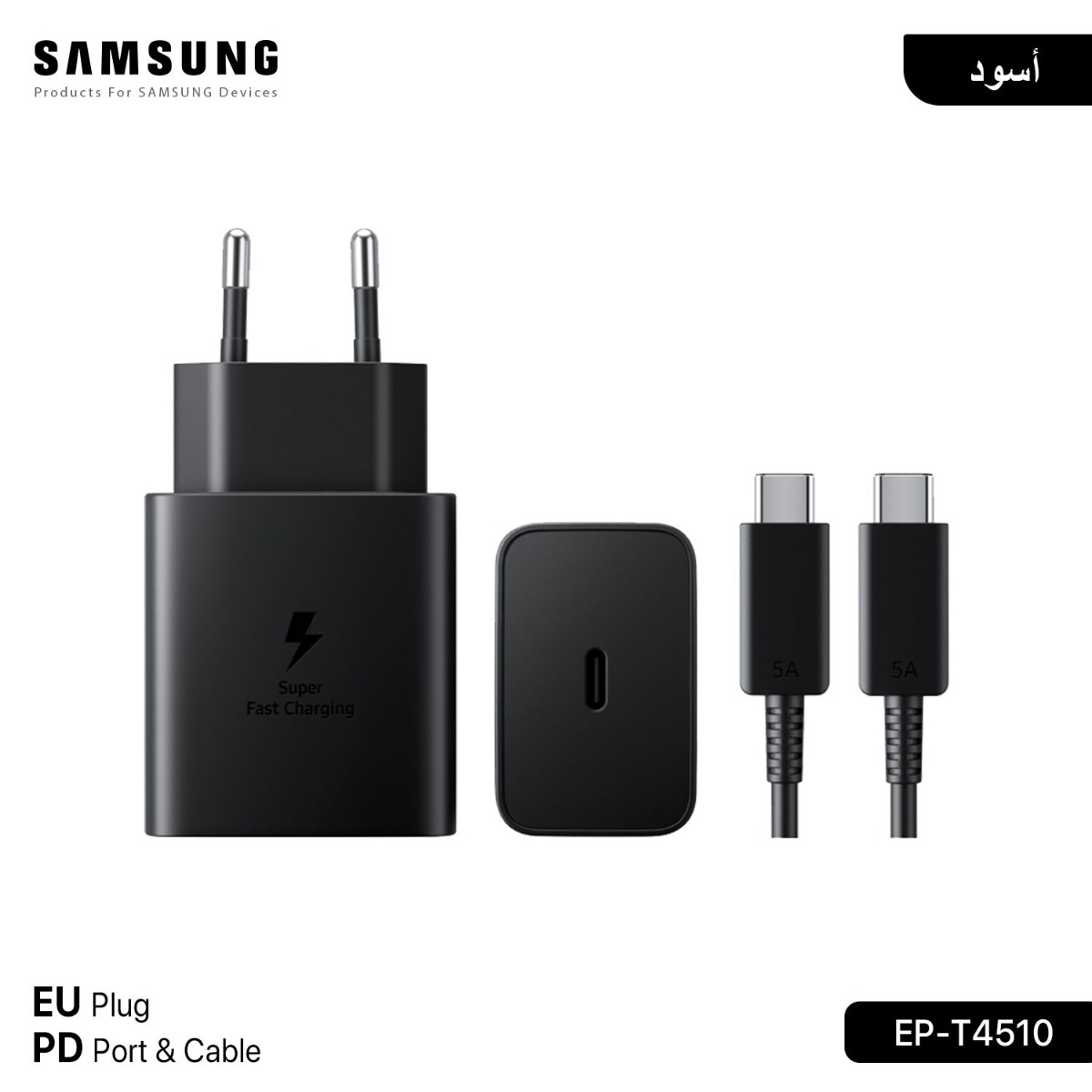 Original Samsung EP-T4510 EU 45W PD Charger with Cable