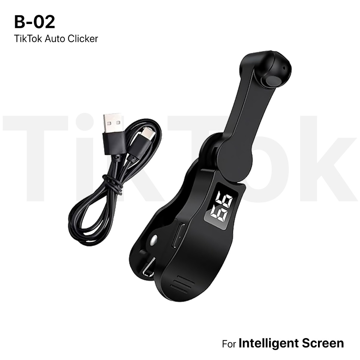 جهاز النقر التلقائي B-02 على الشاشة الذكية لتطبيق TikTok