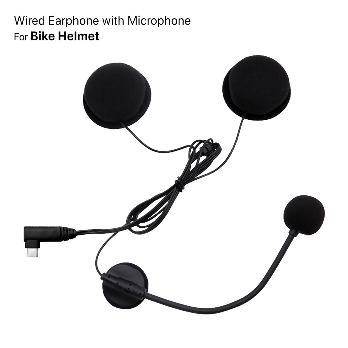 Bike Helmet Wired Earphone with Microphone