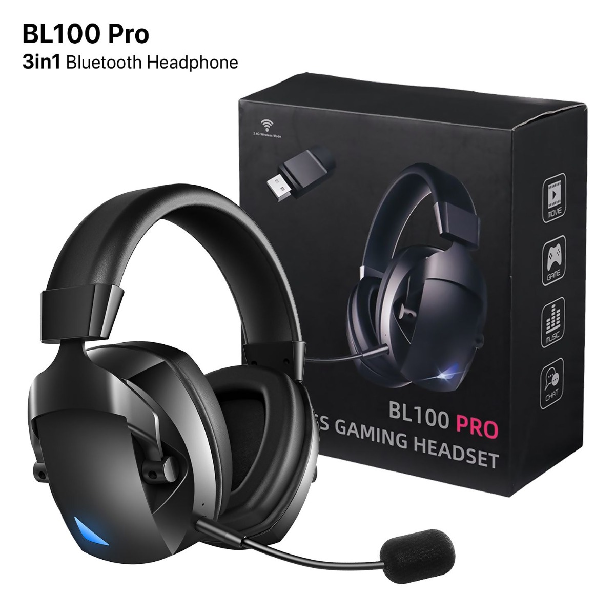 سماعة الرأس BL100 Pro 3in1 لألعاب الكمبيوتر والموبايل