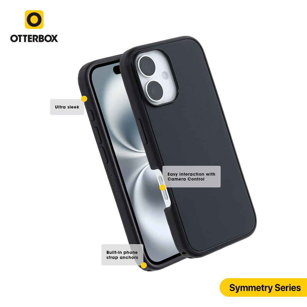OTTERBOX Symmetry Black Mobile Back Case with Logo
