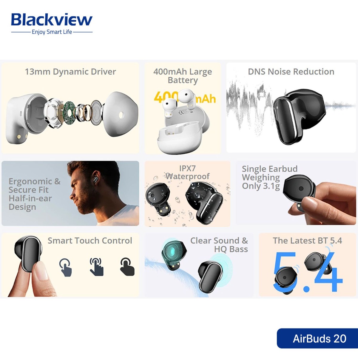 Blackview AirBuds 20 Bluetooth Earphone