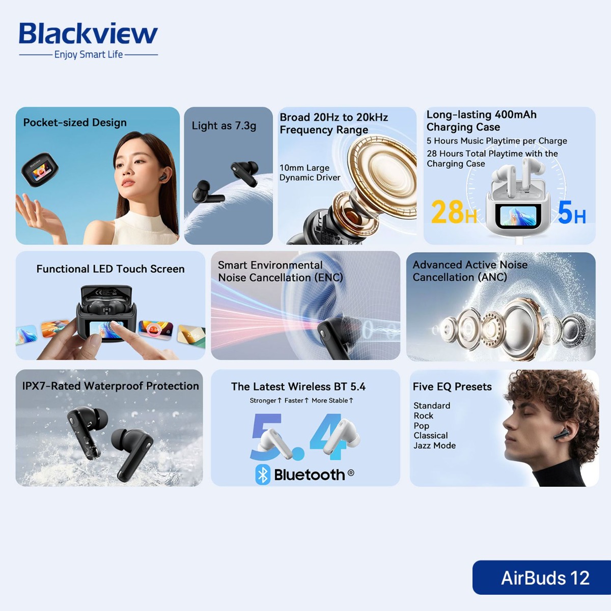 Blackview AirBuds 12 Bluetooth Earphone