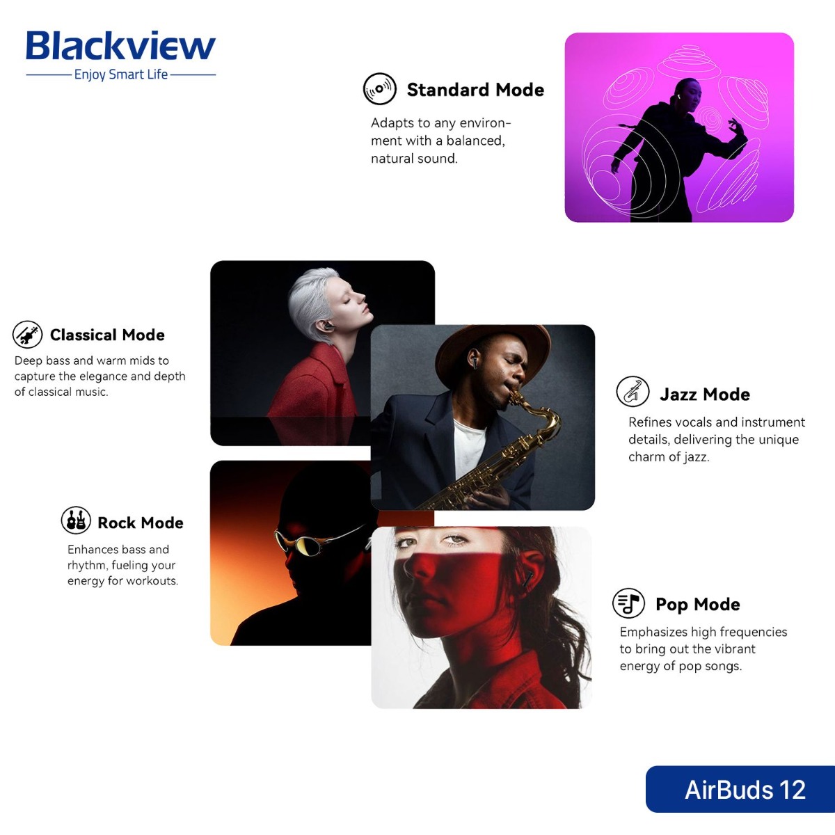 سماعة أذن Blackview AirBuds 12 بلوتوث
