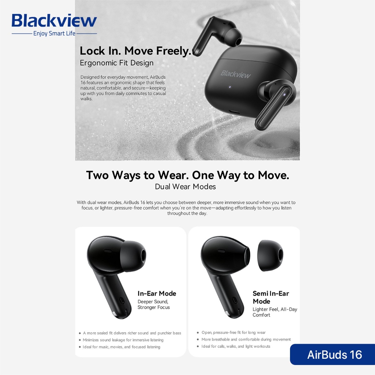 سماعة أذن Blackview AirBuds 16 بلوتوث