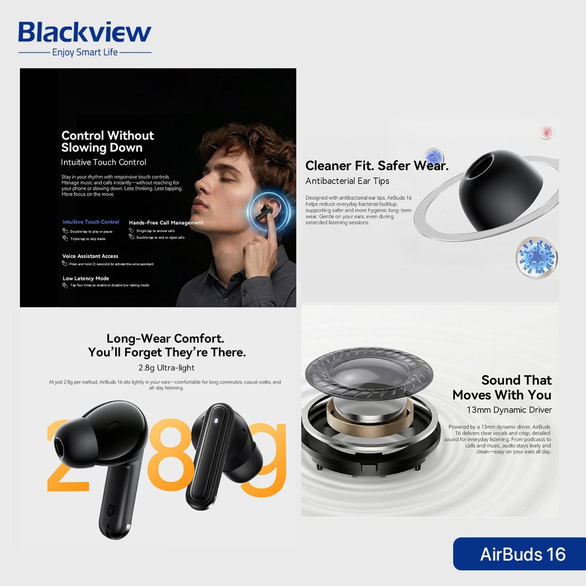 Blackview AirBuds 16 Bluetooth Earphone