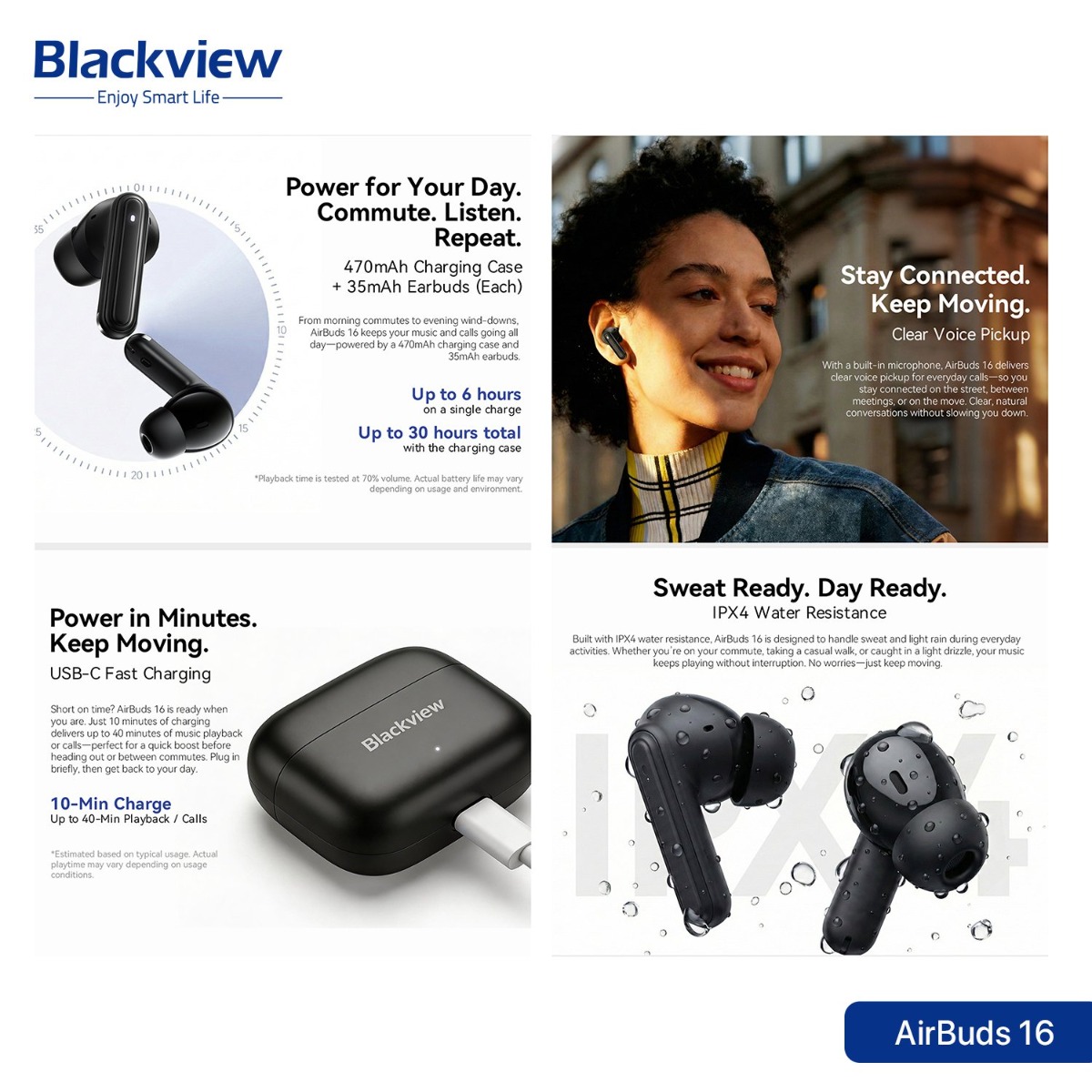 سماعة أذن Blackview AirBuds 16 بلوتوث