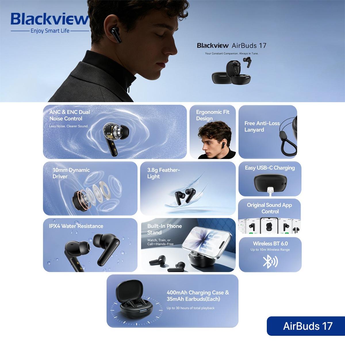 سماعة أذن Blackview AirBuds 17 بلوتوث