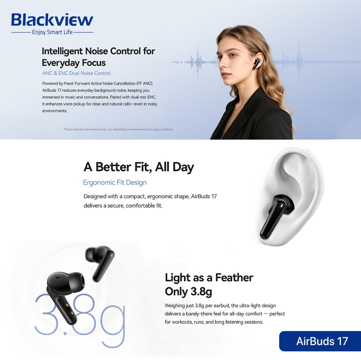 سماعة أذن Blackview AirBuds 17 بلوتوث