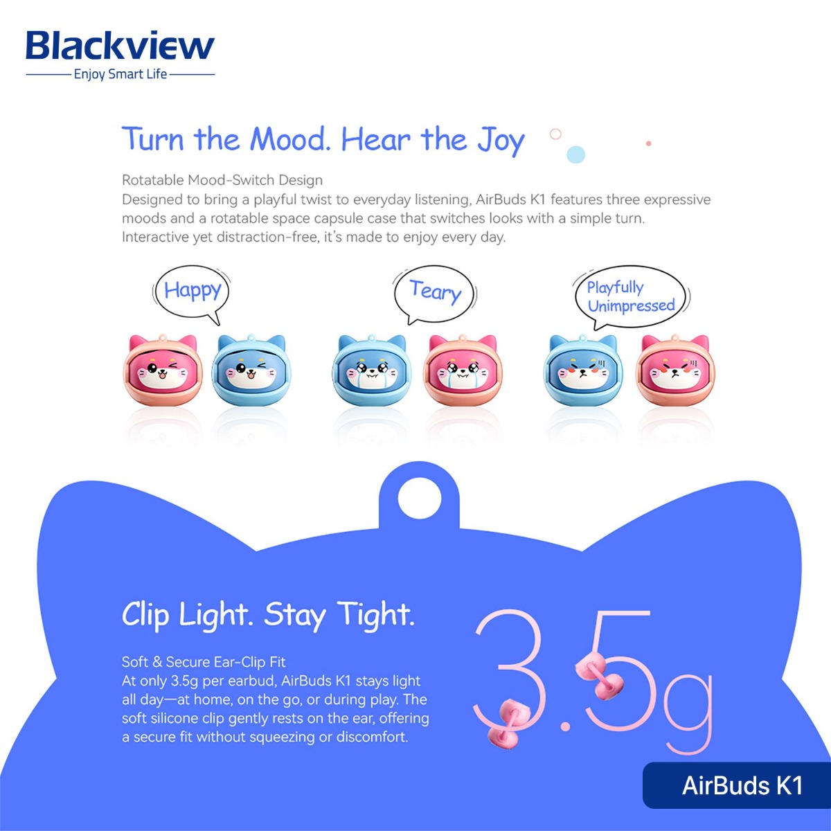 Blackview AirBuds K1 Kids Bluetooth Earphone