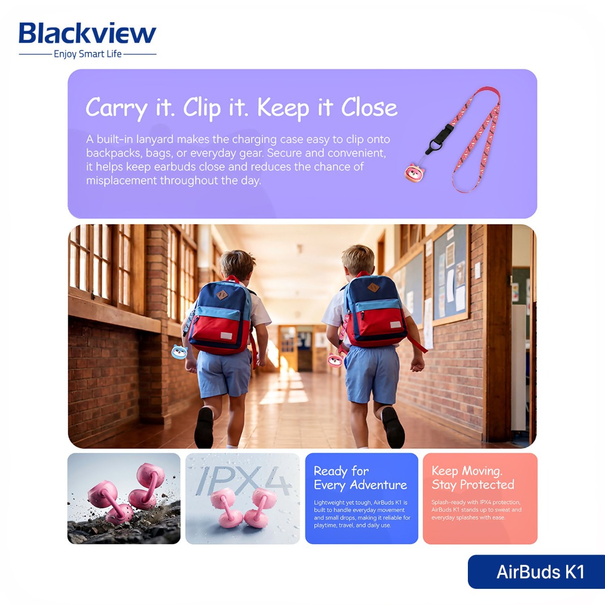 Blackview AirBuds K1 Kids Bluetooth Earphone