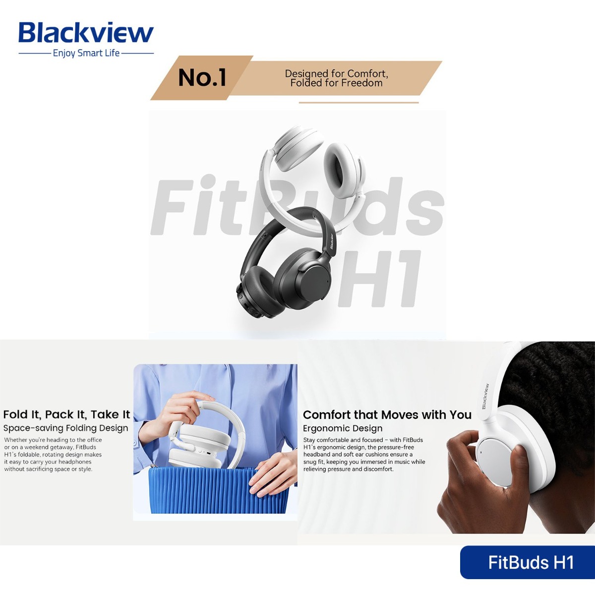 سماعة الرأس Blackview FitBuds H1 بلوتوث