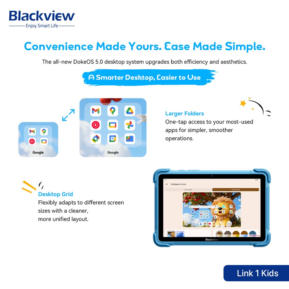 Blackview Link 1 Kids Tablet Device - (8.68inch | 64 + 4GB | WiFi)