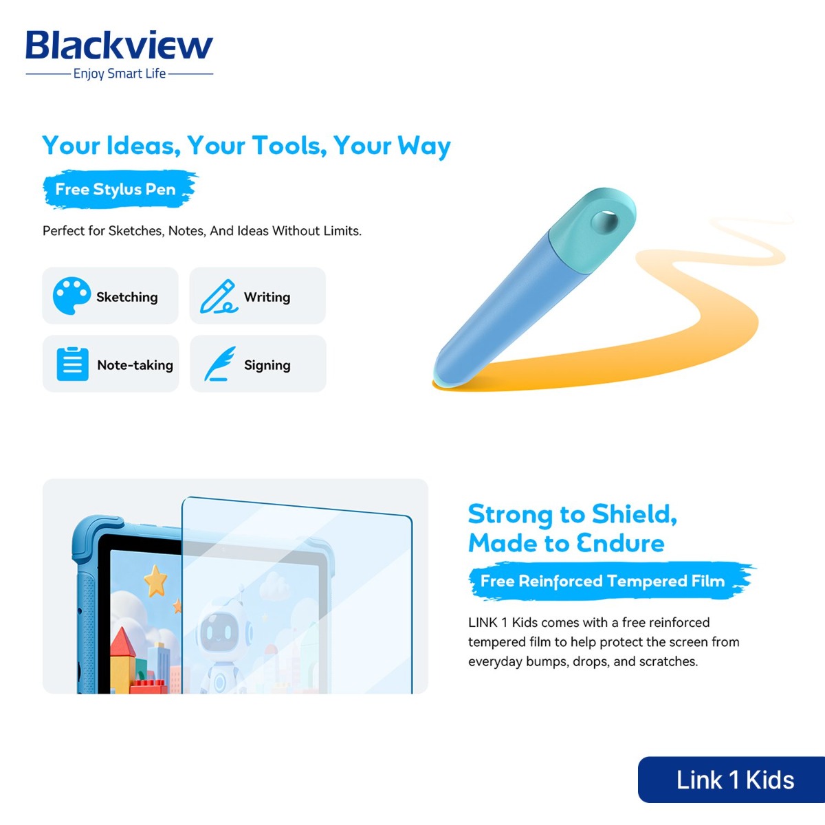 Blackview Link 1 Kids Tablet Device - (8.68inch | 64 + 4GB | WiFi)